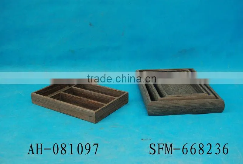 carbonize wooden cutlery tray