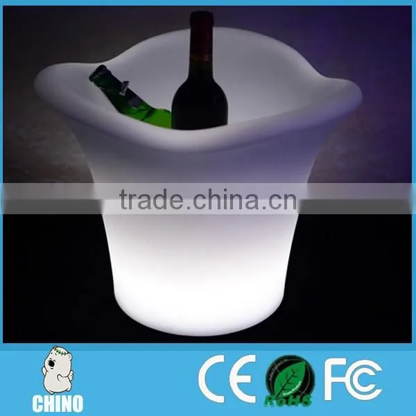 LED Round Ice bucket to hold 2 to 5 bottles