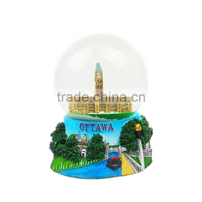 resin souvenir glass snow globe
