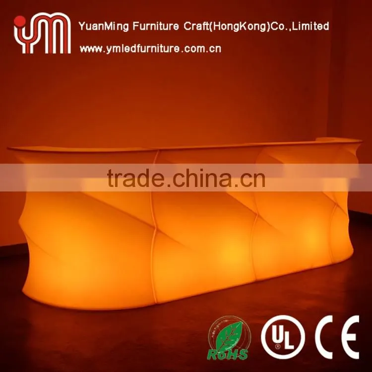 Sectional Wave Shape Bar Table/Illuminated Led Table/Light Up Led Bar Table