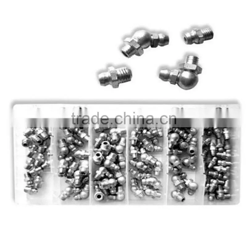 45 Degree and 90 Degree Straight Hydraulic Lubrication Lube Grease Fittings Assortment Zerk Fitting