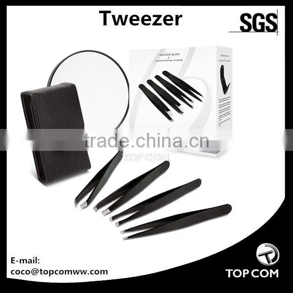 2017 pink eyelash extension tweezers stainless steel tweezers