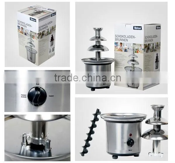 CHOCOLAZI ANT-8040 Auger 3 tiers stainless steel Home machine Domestic Chocolate Fountain