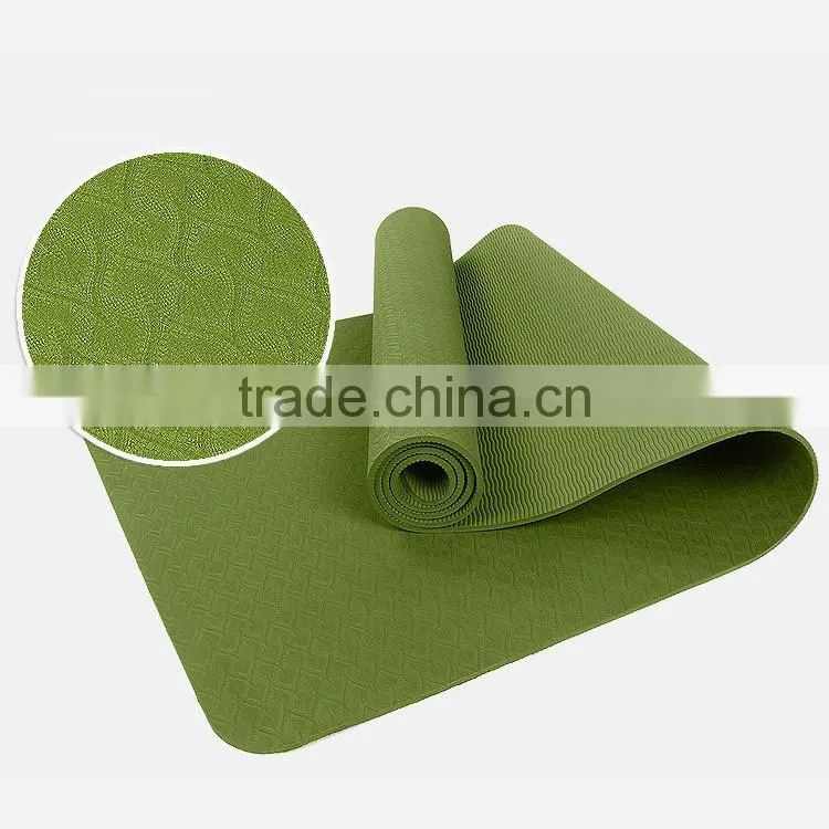 Wholesale ECO Custom Label anti-slip TPE Yoga Mat For Fitness