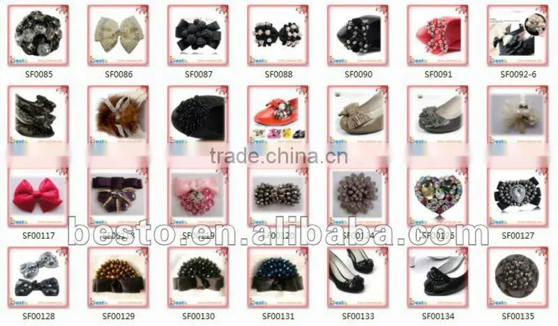 CF0196 Hot new graceful pearls chiffon shabbies flowers 3.5"