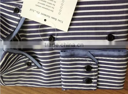 Latest shirt designs for man/Double Collar cuff shirt/ High Collar Shirts/Fashion Italian Design Stripes Shirts