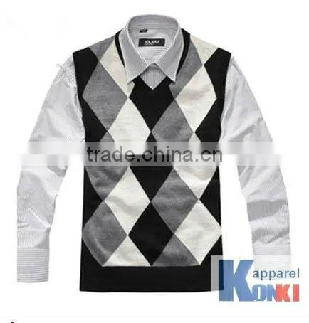 fashion mens cashmere vest/ good quality cashmere sleeveless