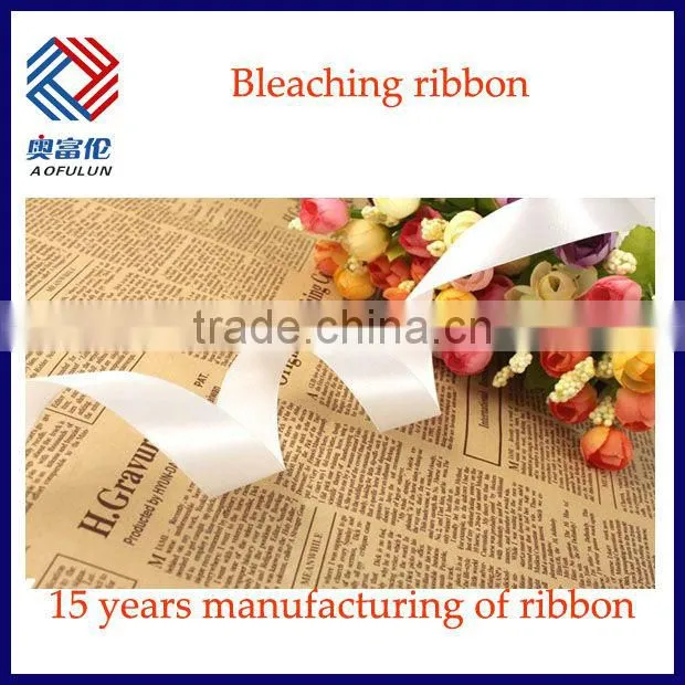 Golden yellow double face satin ribbon