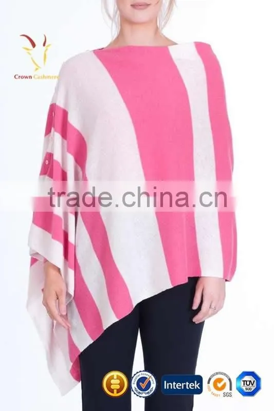 2016 Hot Sale Cashmere Poncho Sweater Pnocho Cashmere with Buttons