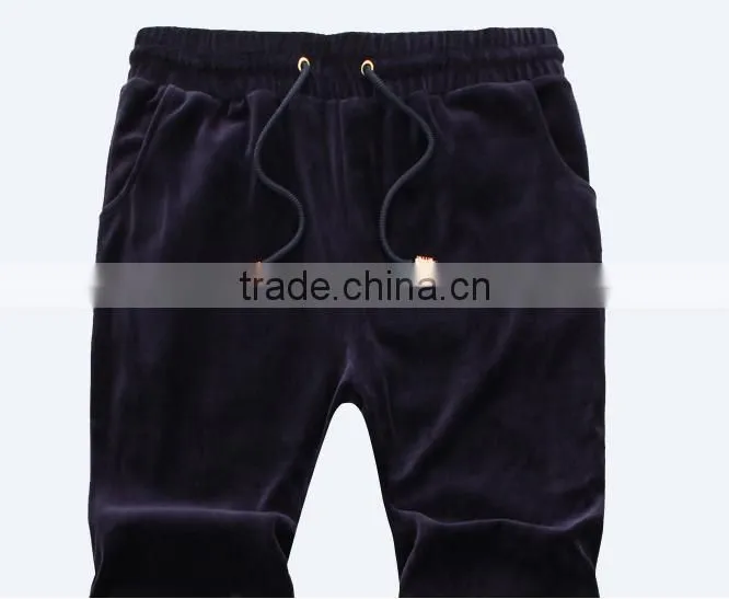 Hot Sale Custom Design Cheap Mens Velvet Sports Track Suit
