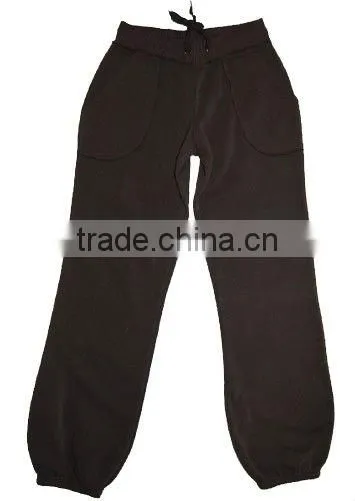 ladies cotton fleece pants with any logo