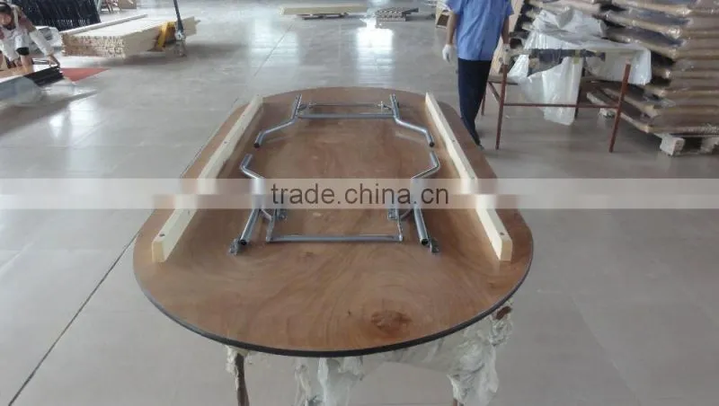 high quality plywood folding long table/plywood rectangular banquet table