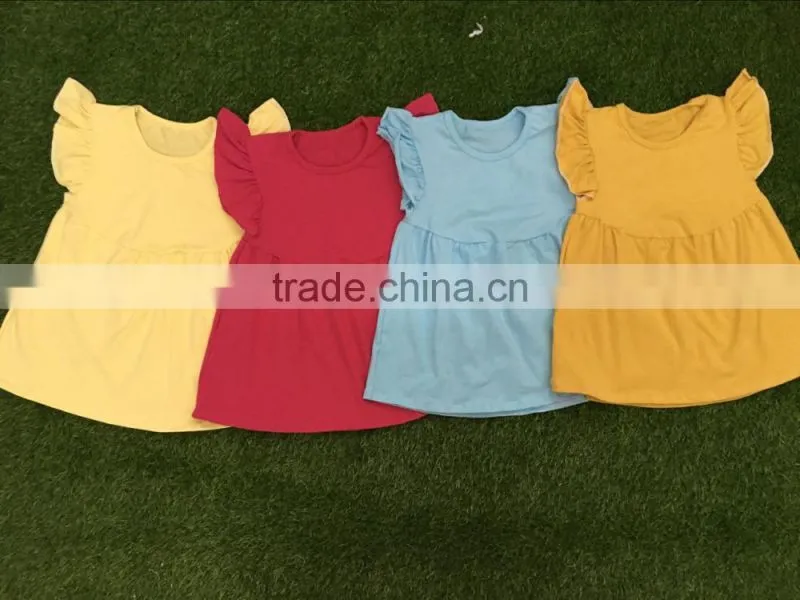Hot popular kids girls new brand name casual cotton baby girl frock designs dress