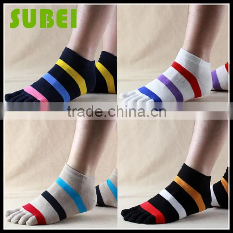 Men summer thin mesh model for five fingers socks,pure cotton short tube socks