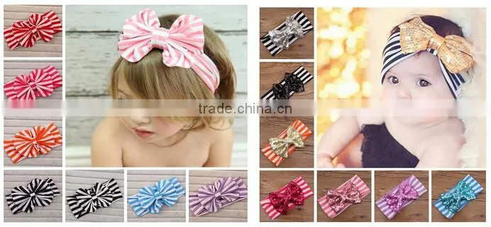 2015 New Style Baby Girls Stretch Elastic Toddler Rabbit Ear Knot Headband