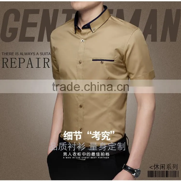 2015 hot sale fashion style shirts design for men