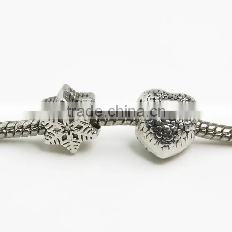 Cuentas de bricolaje,Pretty Various Jewelry Making Beads Silver Spacer Beads for DIY Accessories