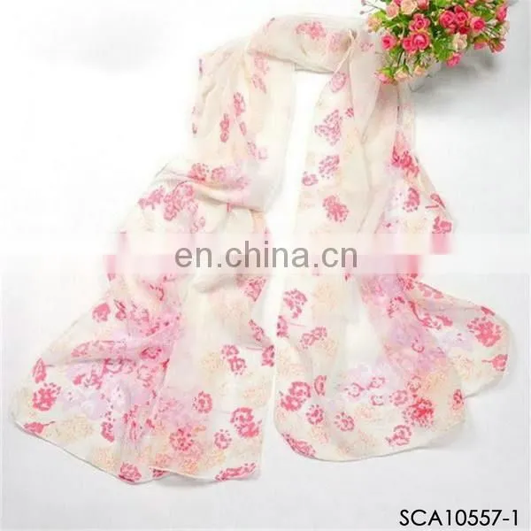 flower print scarf spring chiffon scarf