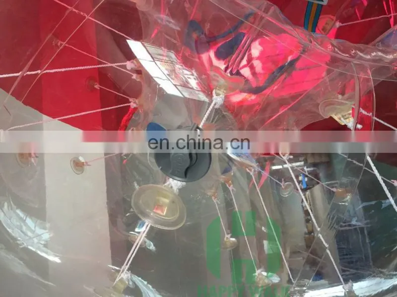 Half Clear and Half Red/Blue 0.8mm 100% TPU 1.5m Dia bubble soccer inflatable giant globe ball body bumper ball for adult