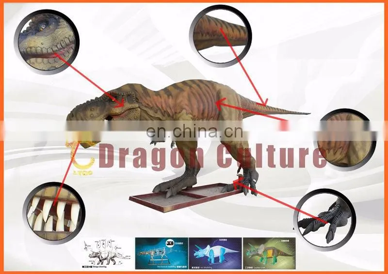 Animatronic life size dinosaur toys interactive dinosaur world for kids