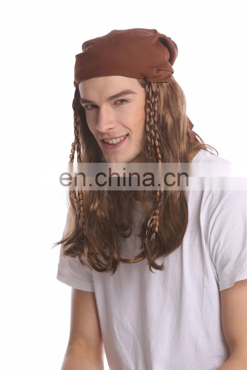 Carnival pirate brown party wigs MW-009