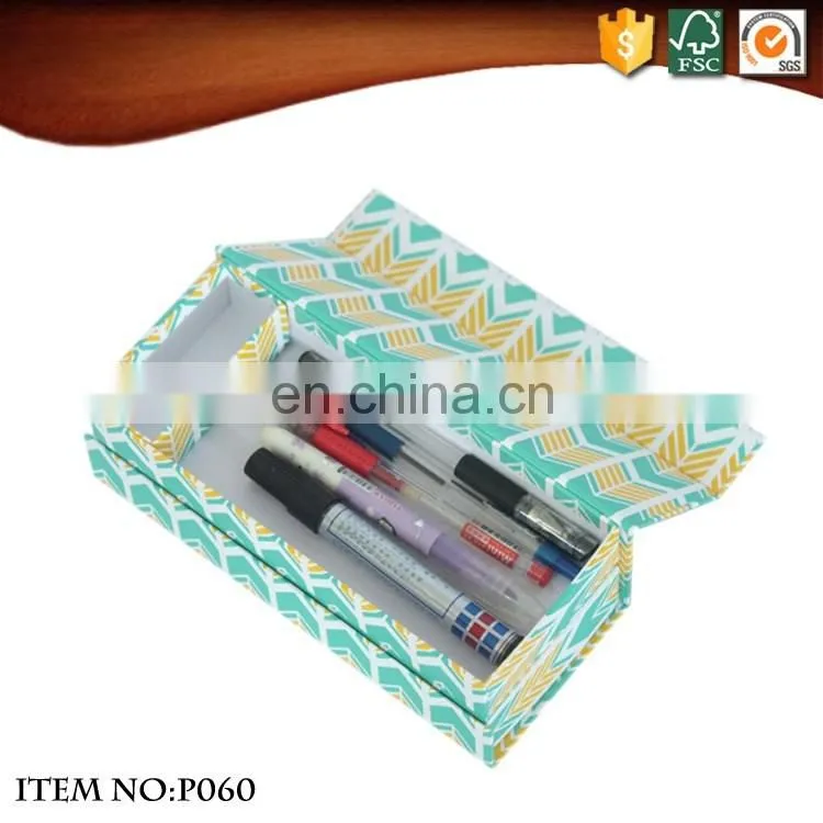 OEM art style flip top cardboard stationery box