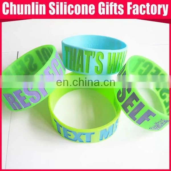 hot sale personalized ink filled silicone bracelet for promotional gift
