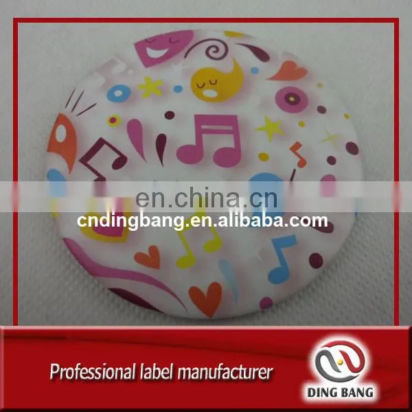 Wholesale Promotion Wedding Gift Custom Logo Printed Tinplate Type Film Covered Small Round Single Side Cheap Metal Mirror