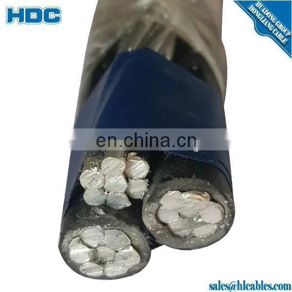 2x16mm aluminum one isolated line and one naked line abc cable