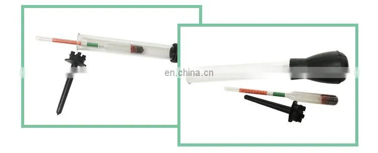 Glass specific gravity densimeter Electrolyte Hydrometer With Api Scale