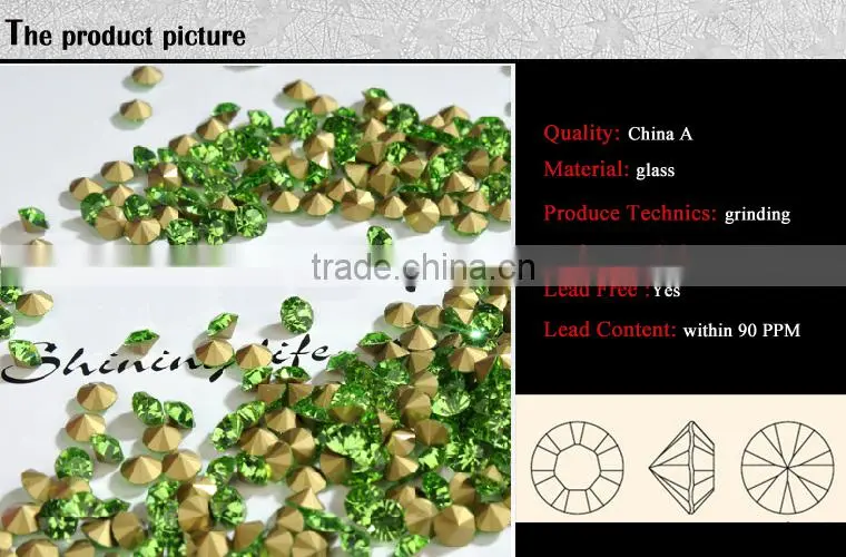 W0619 China factory pointback chaton, point back chaton high quality,crystal point back rhinestone chaton