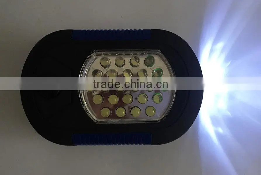 24+3 LED portable led battery work light with magnetic base and hook