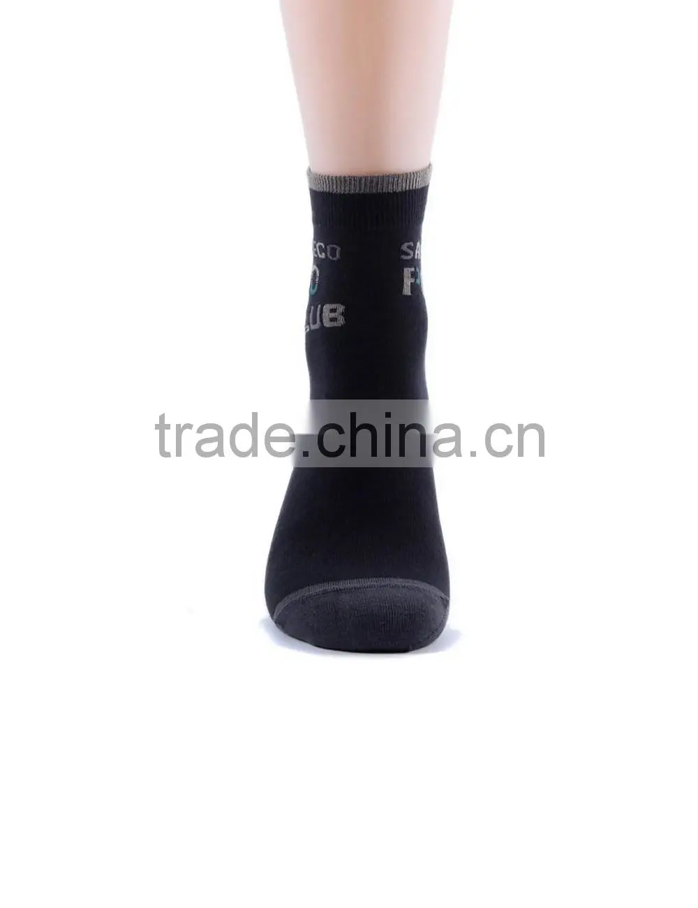 Custom Men Colorful Patterned Polyester Casual Crew Socks