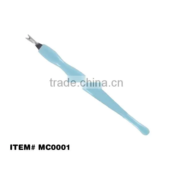 Plastic handle cuticle trimmer french manicure tools
