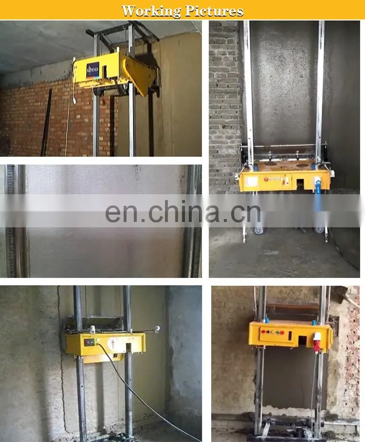 Suppliers Automatic High Wall Concrete Plaster Smoothing Rendering Machine China Plastering Cement Brick Wall 220/380v 200m3/h