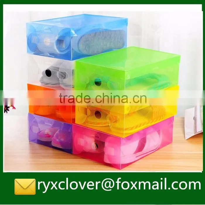 Wholesale high quality PP plastic clear packaging boxes/shoe packing boxes