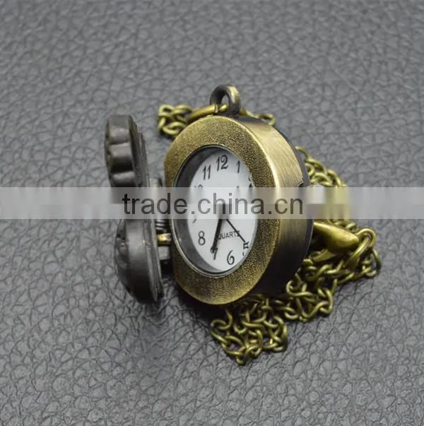 world cup 2014 watches retro fashion butterfly style necklace chain quartz pocket watch