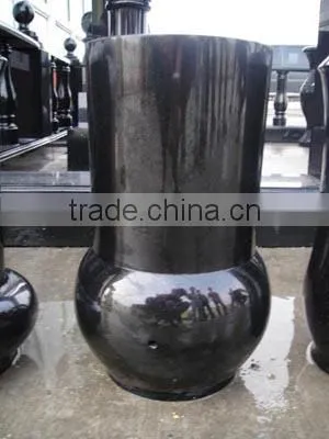 Black Granite Flower Vase