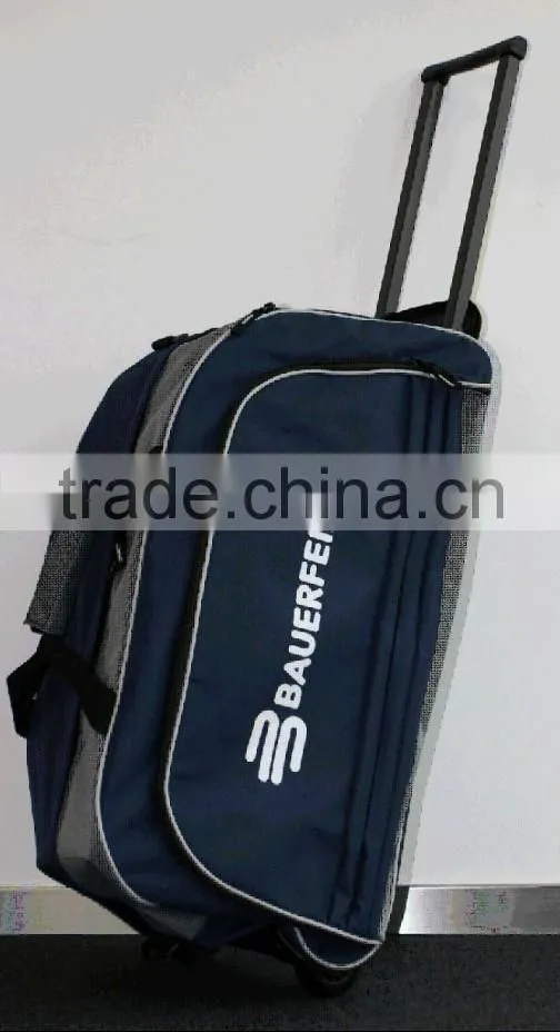 Rolling duffel wheeled sports bag
