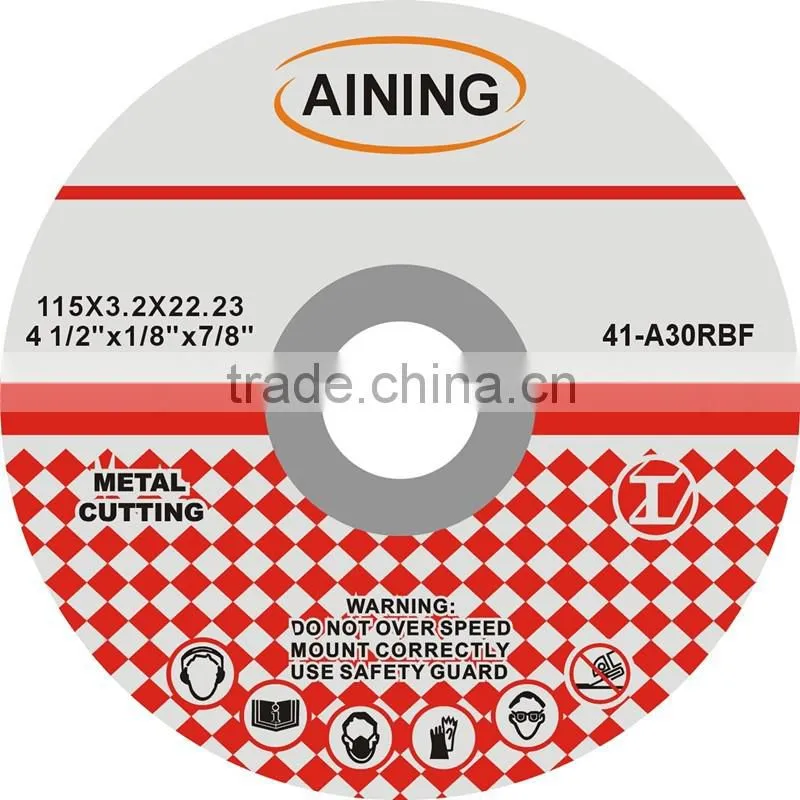 Green color cutting disc for inox