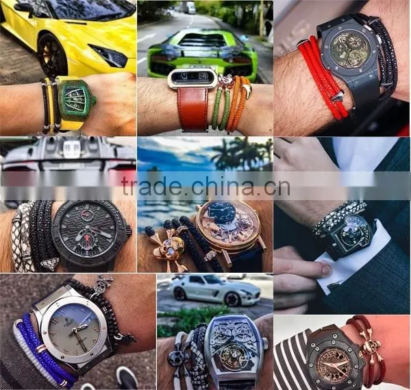 2016 Fashion Design For Men Sterling Silver 925 Plated Modern Design Python/ Stingray Bracelet For Watch Lover