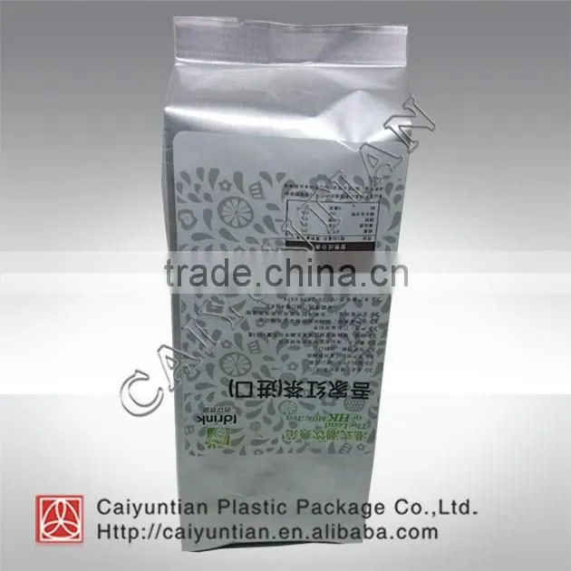 Sealed side gusset black tea Powder Bag with valve