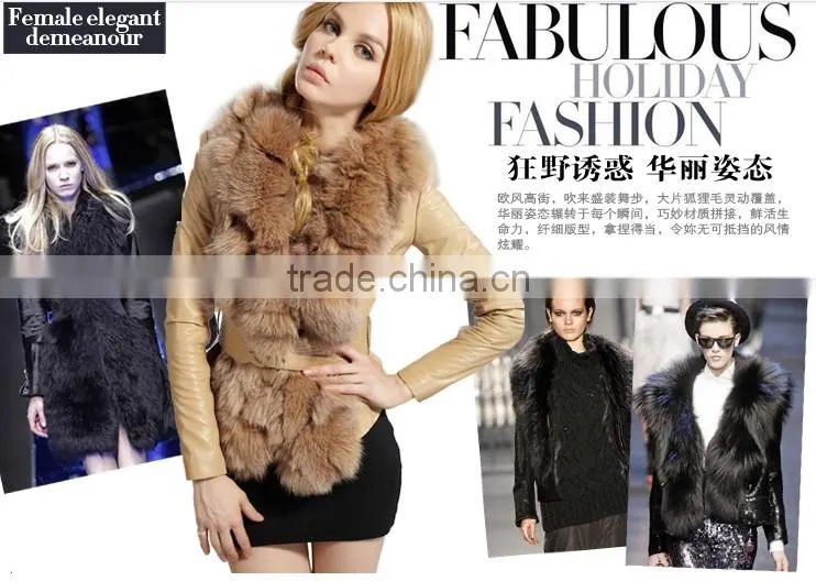 fox fur leather down