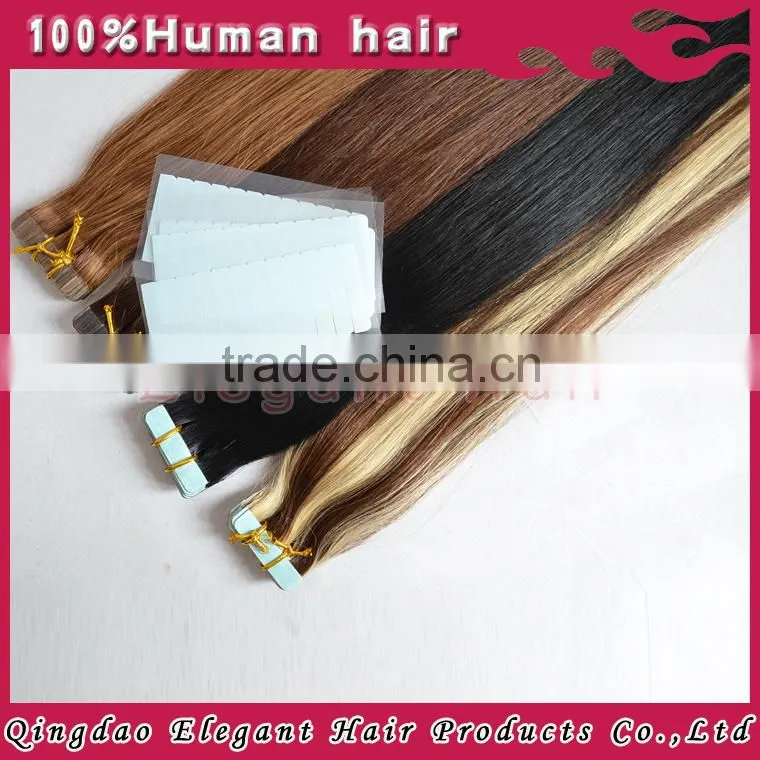 Newest style good quality virgin human cheap hair great 24 inch remy wholesale tape hair extensions
