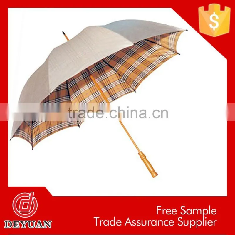 china supplier golf gift 30inch advertising wooden umbrellas