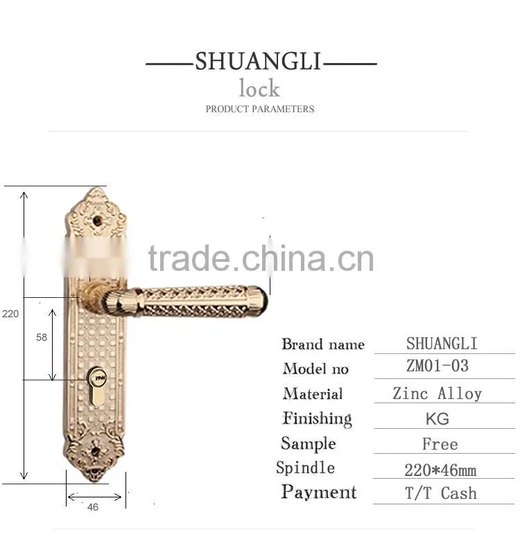 Hot sale medium size plate lock set