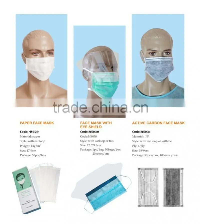 Good quality medical level 3ply surgical face mask doctor face mask PP non woven disposable