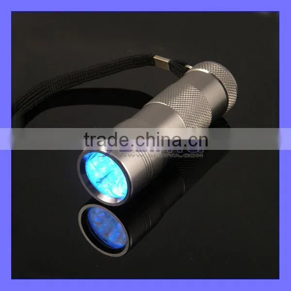 12 LED UV 395nm Wavelength UV Flashlight Lamp