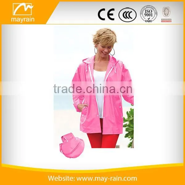 2016 latest design women plastic raincoats