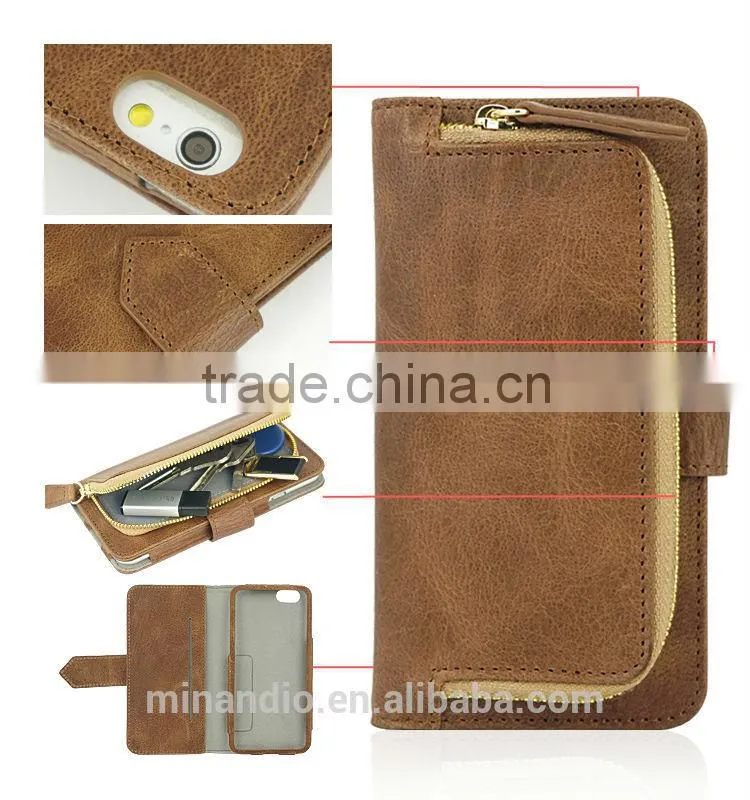 Superior quality mobile accessories for iphone 6 genuine leather case